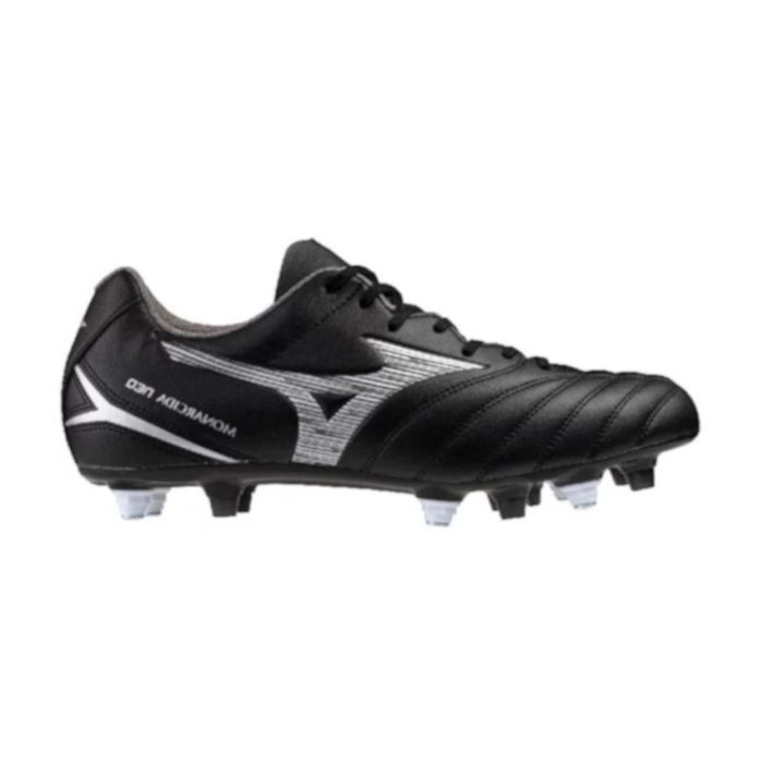 Scarpa rugby Mizuno Monarcida Neo III Select Mix nera in campo