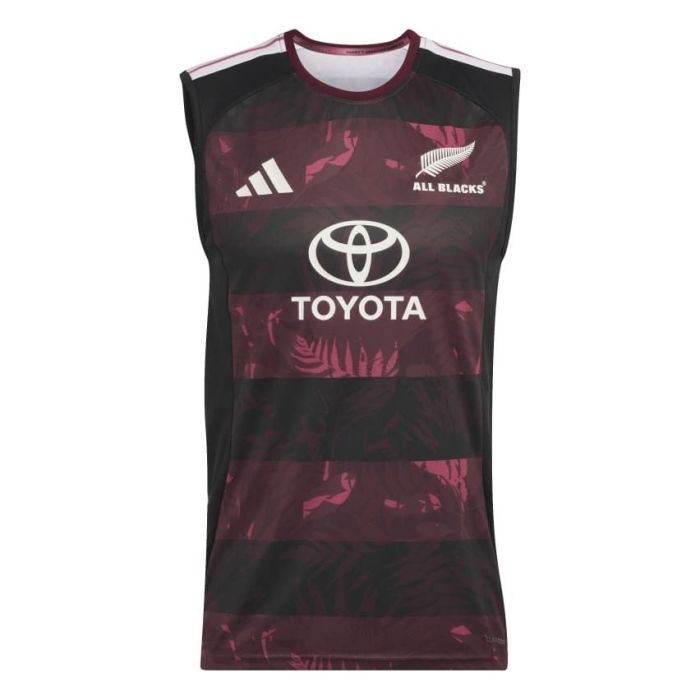 Canotta bordeaux All Blacks Adidas stampa Silver Fern King Protea fronte