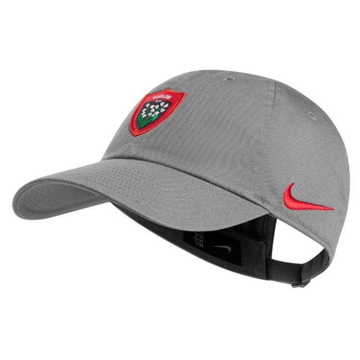 Berretto Nike H86 RC Toulon grigio vista frontale stemma ricamato