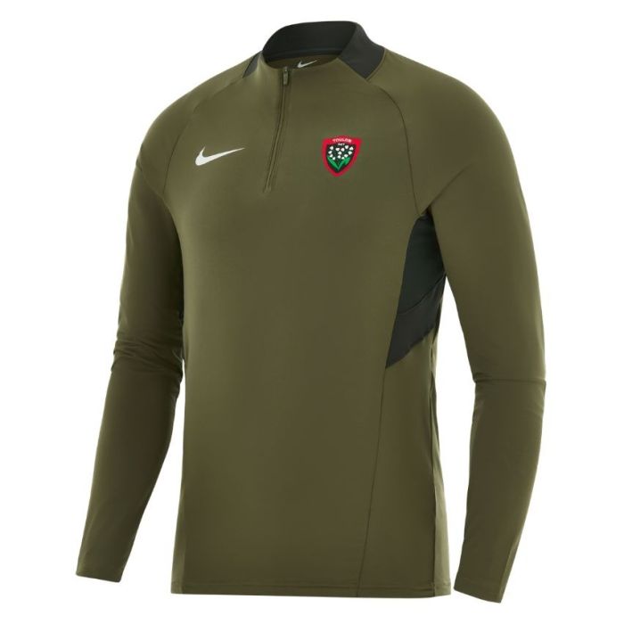 Felpa training RC Toulon Nike cachi inserti antracite vista frontale