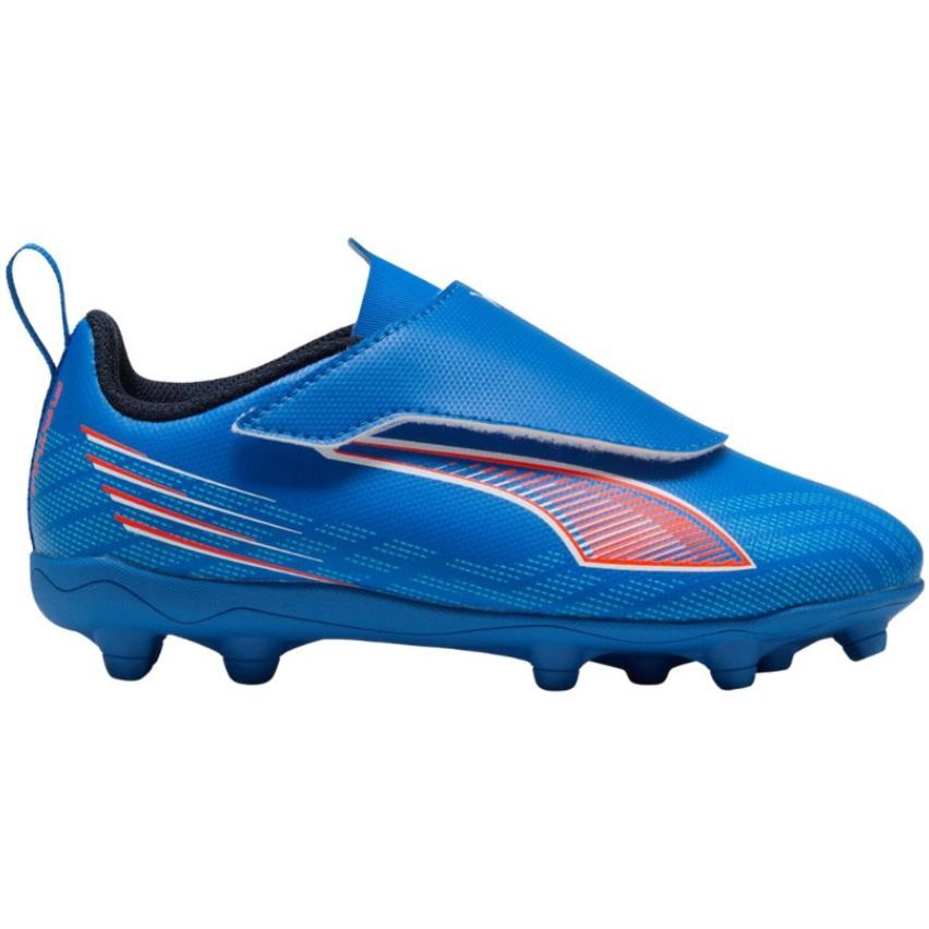 Scarpe Rugby Bambino Ultra 6 Play V FG/AG Tacchetti Fissi Terreno Asciutto Blu Arancione - Puma