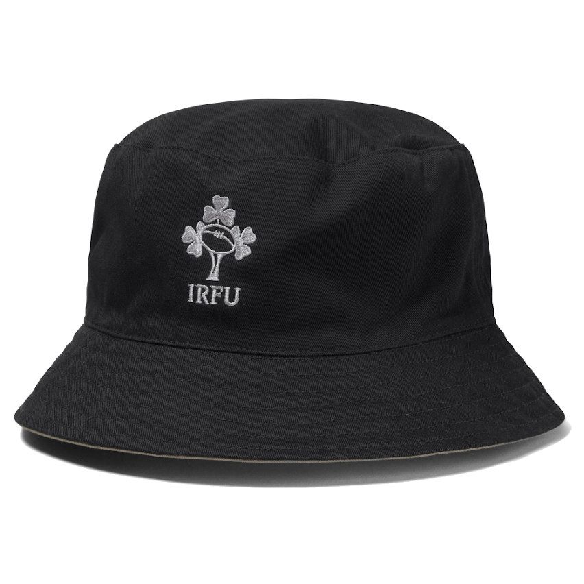 Cappello Bucket Rugby Reversibile Irlanda Nero e Grigio - Canterbury