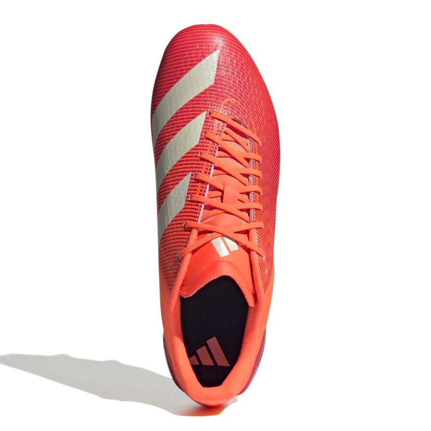 Scarpe da Rugby Adizero RS15 Pro SG con Tacchetti Ibridi per Terreno Bagnato Rosse e Arancioni - Adidas