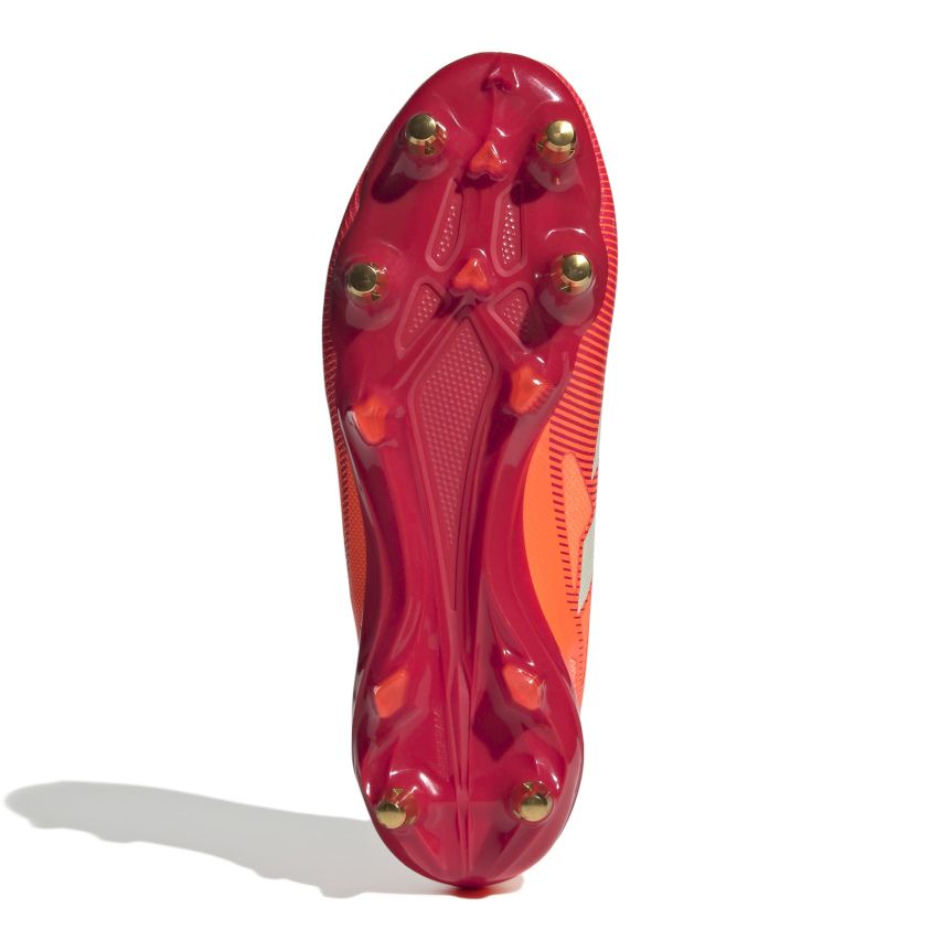 Scarpe da Rugby Adizero RS15 Pro SG con Tacchetti Ibridi per Terreno Bagnato Rosse e Arancioni - Adidas