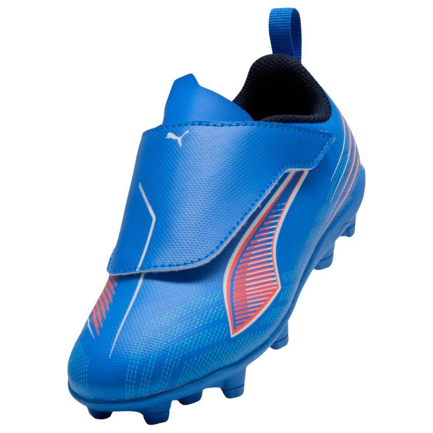 Scarpe Rugby Bambino Ultra 6 Play V FG/AG Tacchetti Fissi Terreno Asciutto Blu Arancione - Puma
