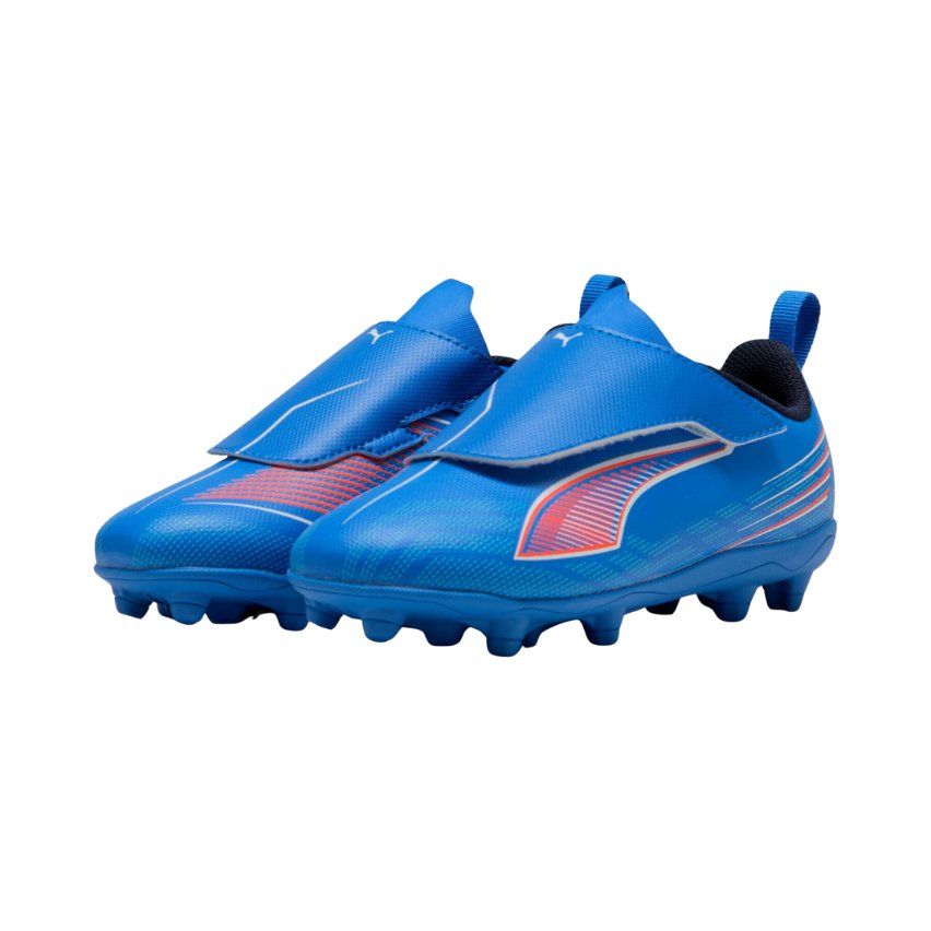 Scarpe Rugby Bambino Ultra 6 Play V FG/AG Tacchetti Fissi Terreno Asciutto Blu Arancione - Puma