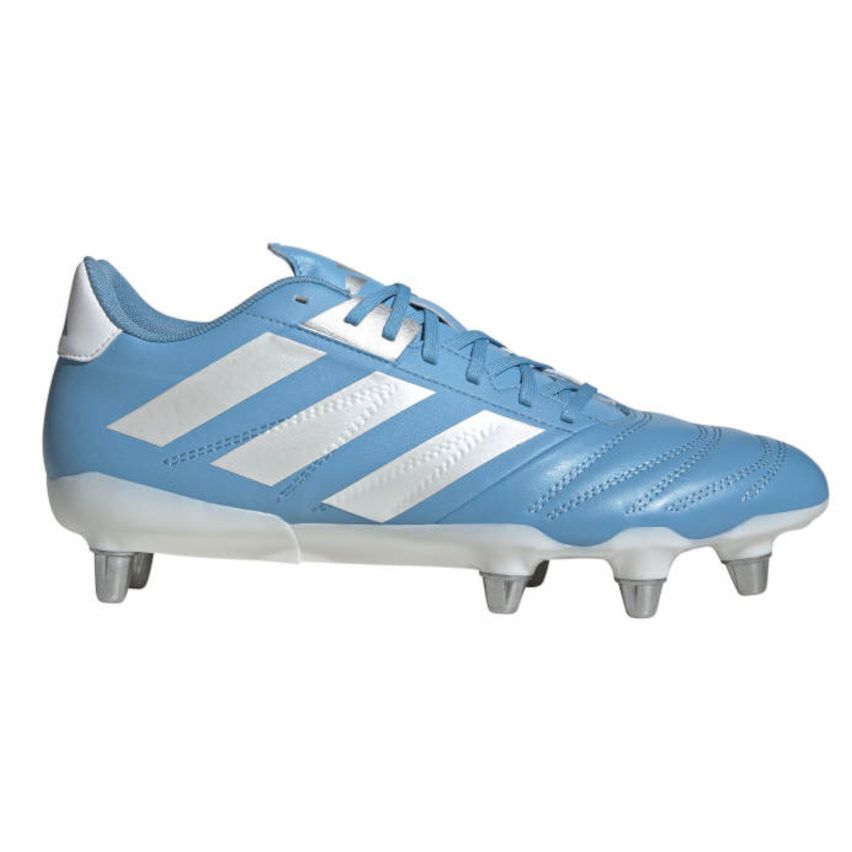 Scarpe da Rugby Kakari Elite con Tacchetti Avvitati per Terreno Morbido Azzurro Adidas