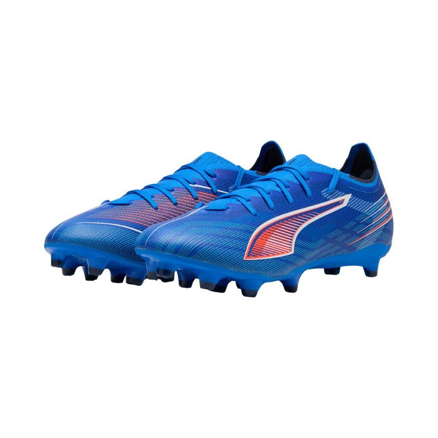 Scarpe da rugby Ultra 6 Match FG/AG con tacchetti stampati per terreni duri, blu e rosse - PUMA