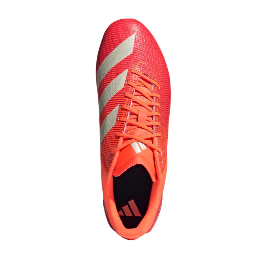 Scarpe da Rugby Adizero RS15 Pro SG con Tacchetti Ibridi per Terreno Bagnato Rosse e Arancioni - Adidas