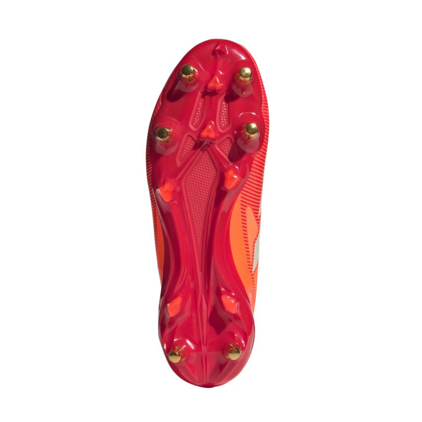 Scarpe da Rugby Adizero RS15 Pro SG con Tacchetti Ibridi per Terreno Bagnato Rosse e Arancioni - Adidas