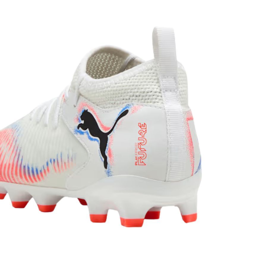 Scarpe da Rugby Bambino Future 8 Match FG AG Tacchetti Fissi Bianco Rosso Blu - Puma