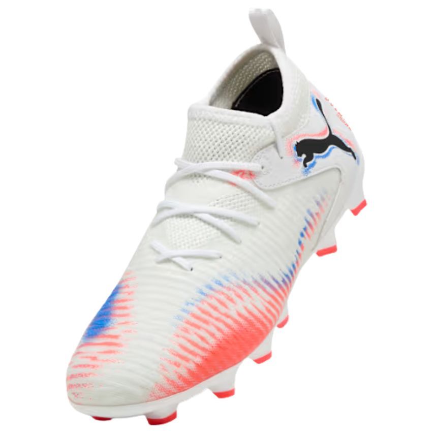 Scarpe da Rugby Bambino Future 8 Match FG AG Tacchetti Fissi Bianco Rosso Blu - Puma