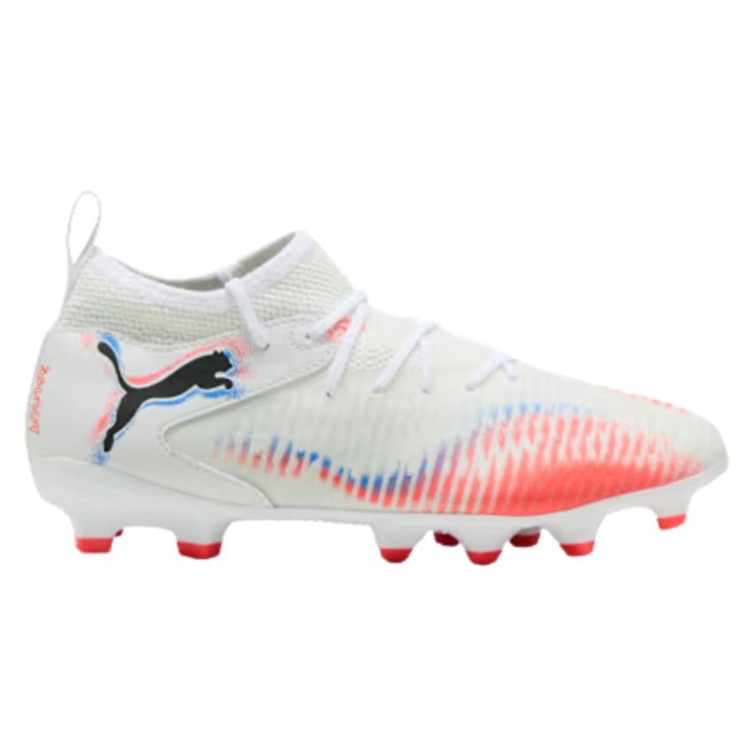 Scarpe da Rugby Bambino Future 8 Match FG AG Tacchetti Fissi Bianco Rosso Blu - Puma