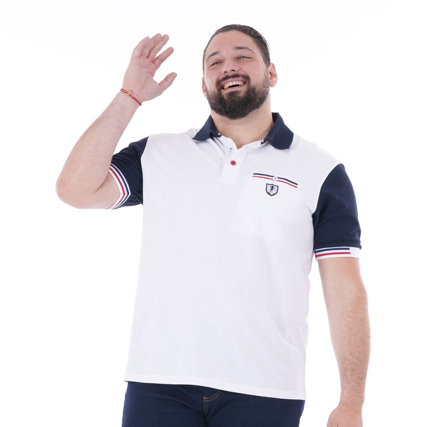 Polo a maniche corte bianco French Rugby Club - Ruckfield