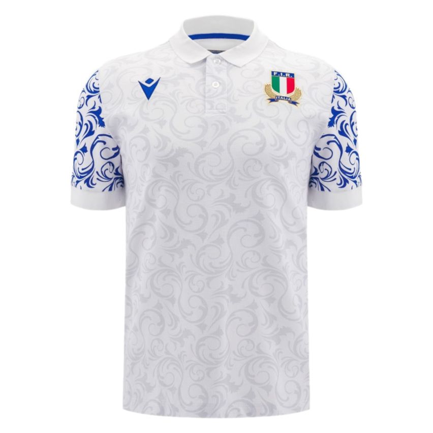 Maglia Rugby Italia Replica Cotone Away 2024 2025 Macron