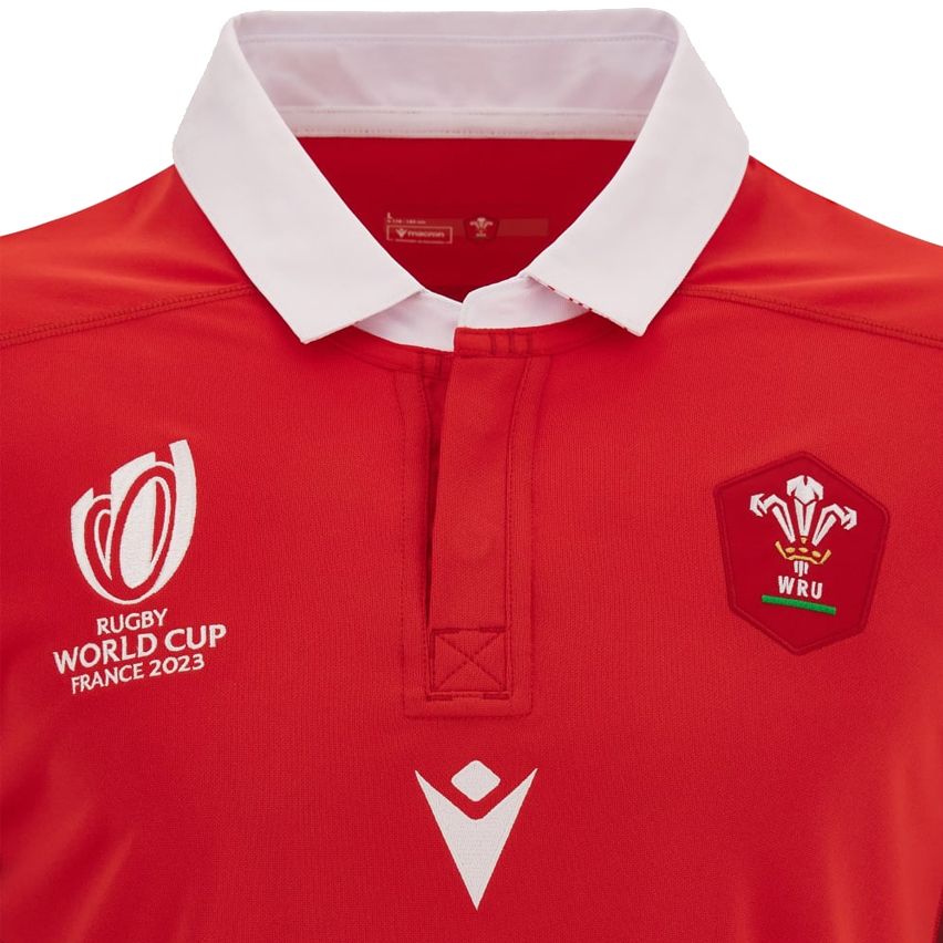 Maglia da Rugby Casa Galles Coppa del Mondo 2023 – Macron