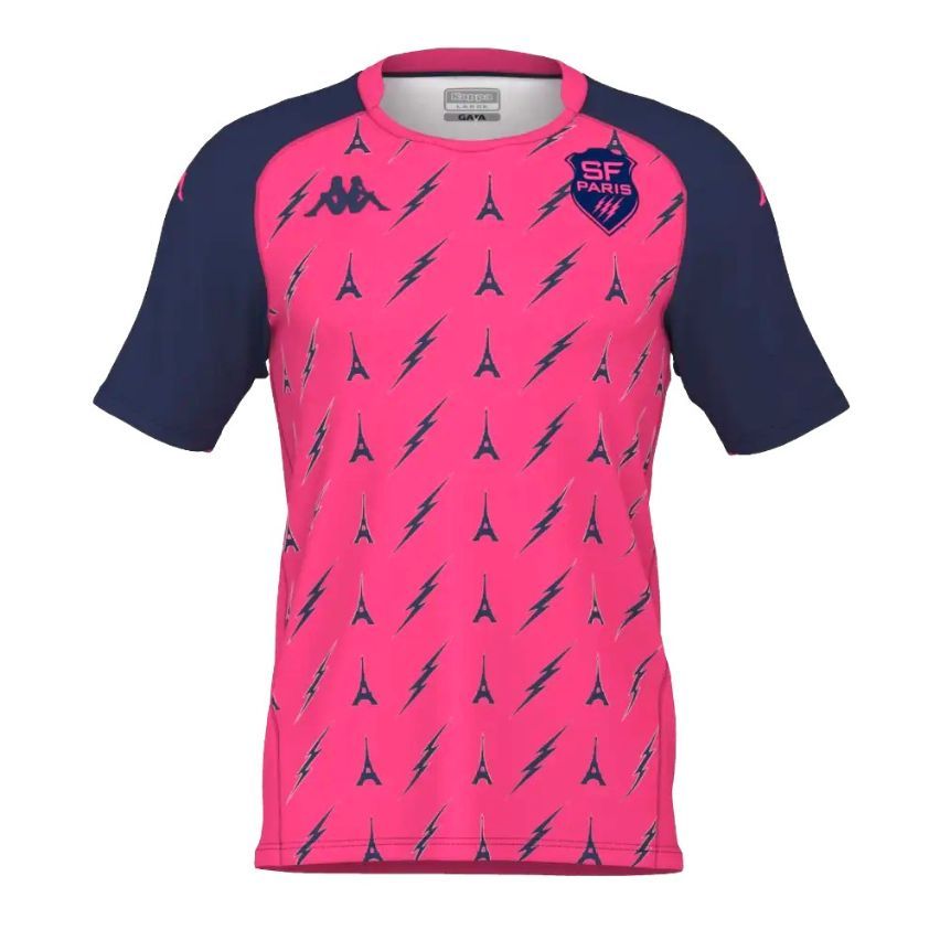 Maglia Rugby Bambino Allenamento Stade Français Rosa - Kappa