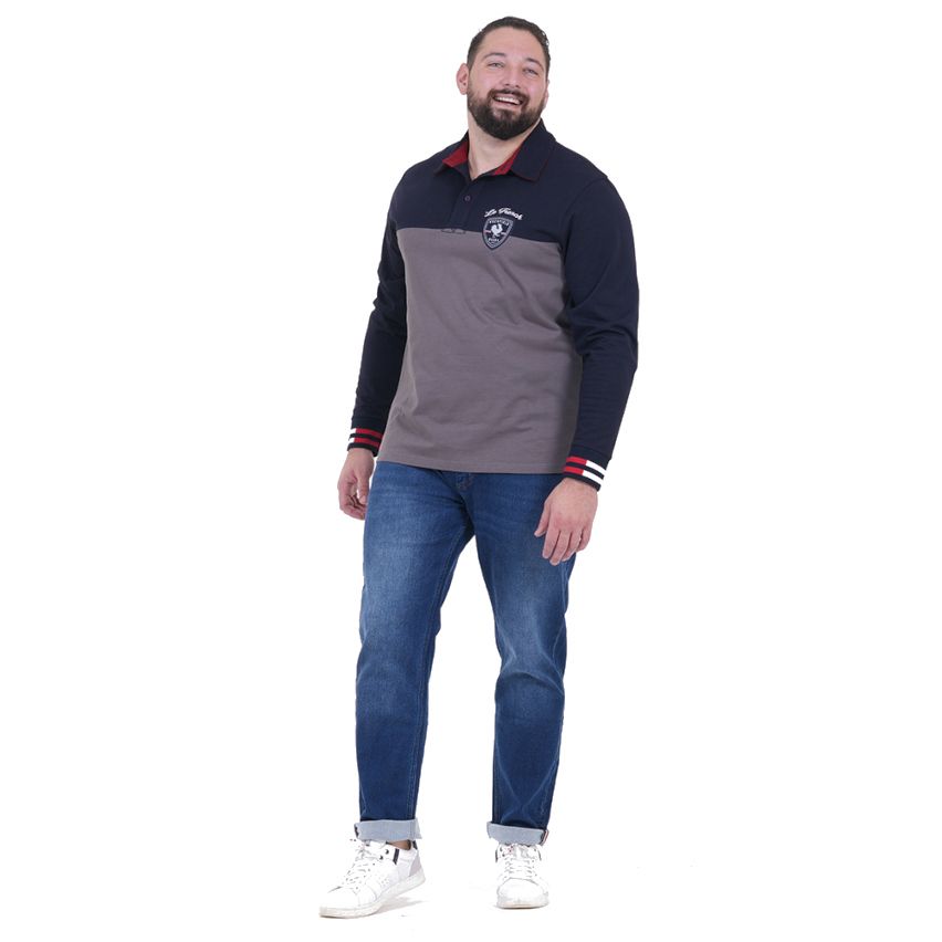 Polo Manica Lunga French Rugby Club Blu Navy + 1 T-Shirt in Omaggio - Ruckfield
