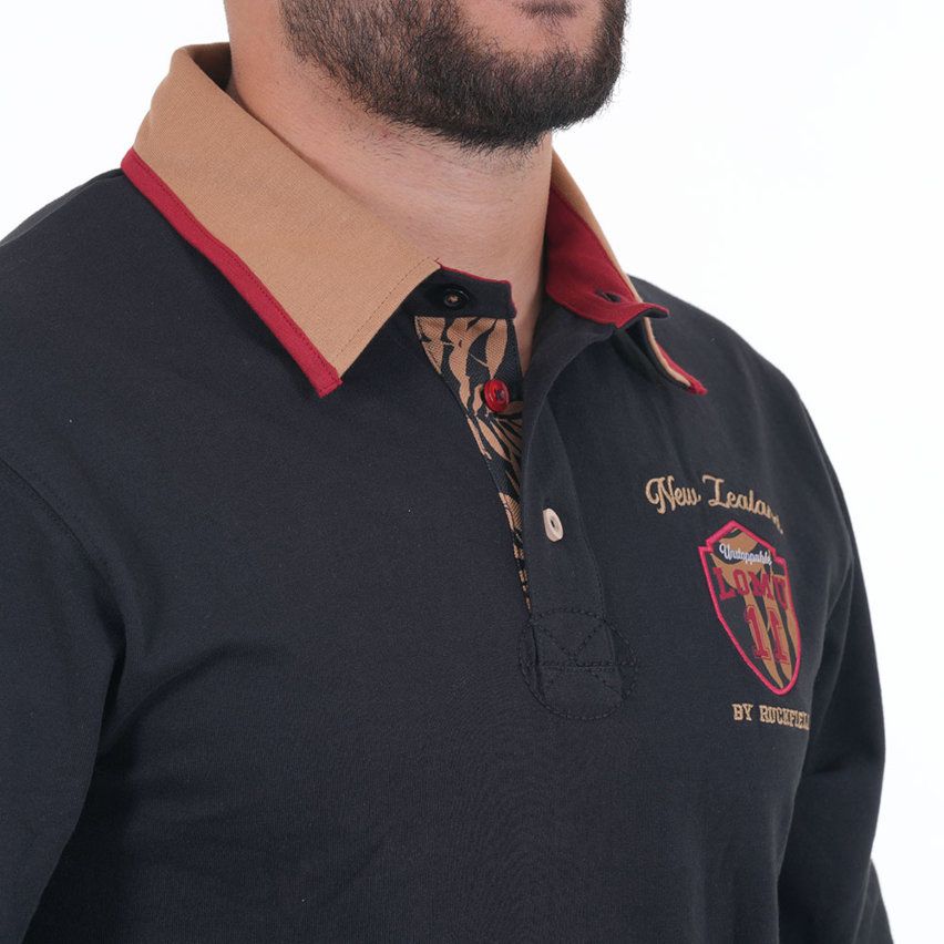 Polo Rugby Jonah LOMU nero - Ruckfield