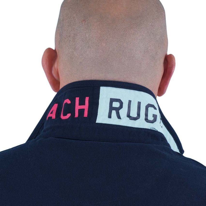 Polo blu navy a maniche corte Tropical Rugby - Ruckfield