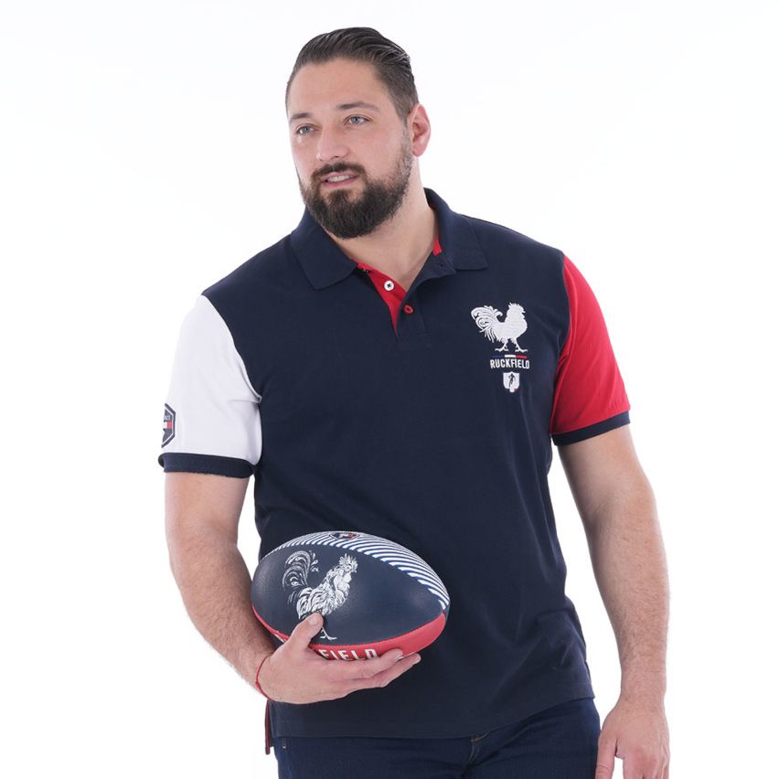 Polo French Rugby Club a maniche corte Blu Navy - Ruckfield