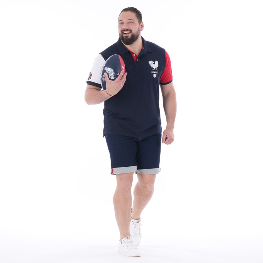 Polo French Rugby Club a maniche corte Blu Navy - Ruckfield