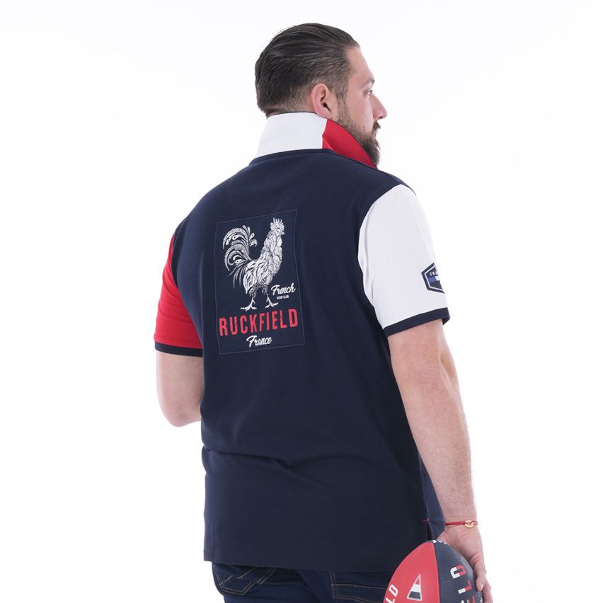 Polo French Rugby Club a maniche corte Blu Navy - Ruckfield