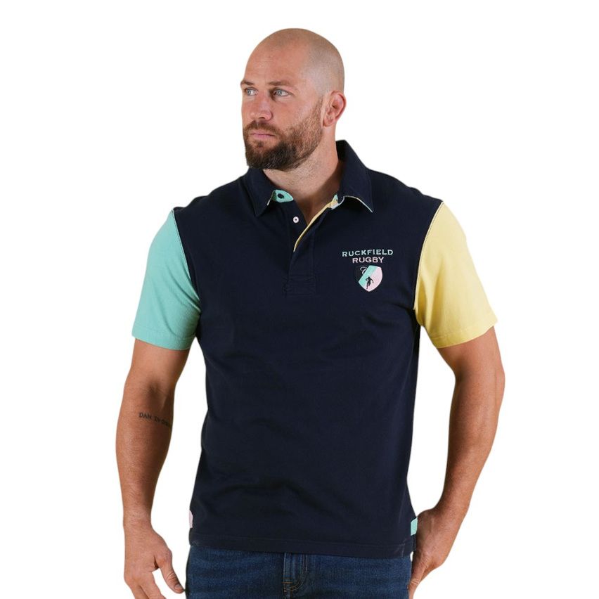 Polo Rugby Club a maniche corte tricolore - Ruckfield