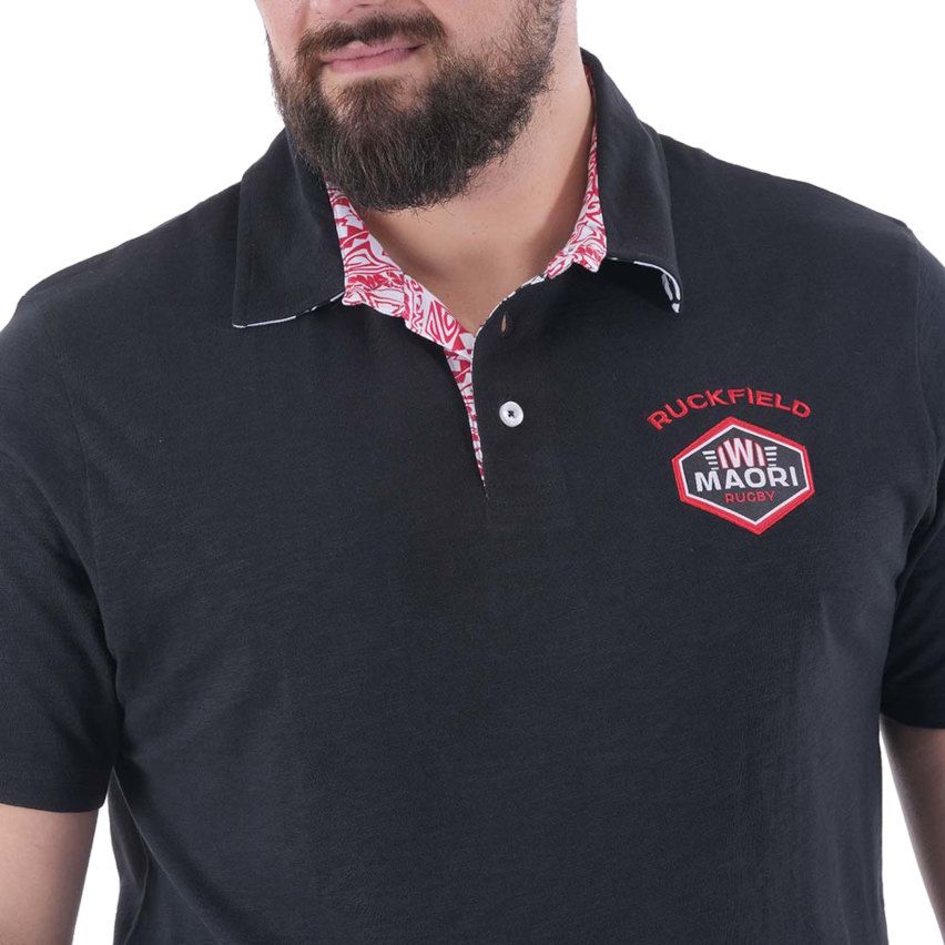 Polo Rugby Maniche Corte Nera - Ruckfield