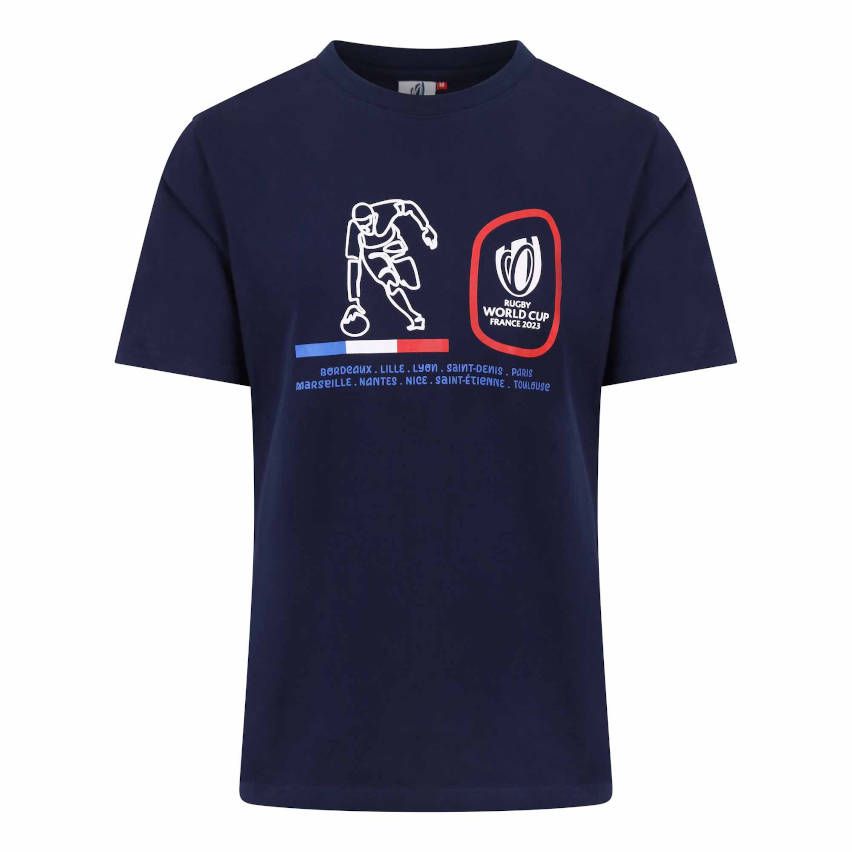 T-shirt blu navy Rugby World Cup Francia 2023 – Sportifolio