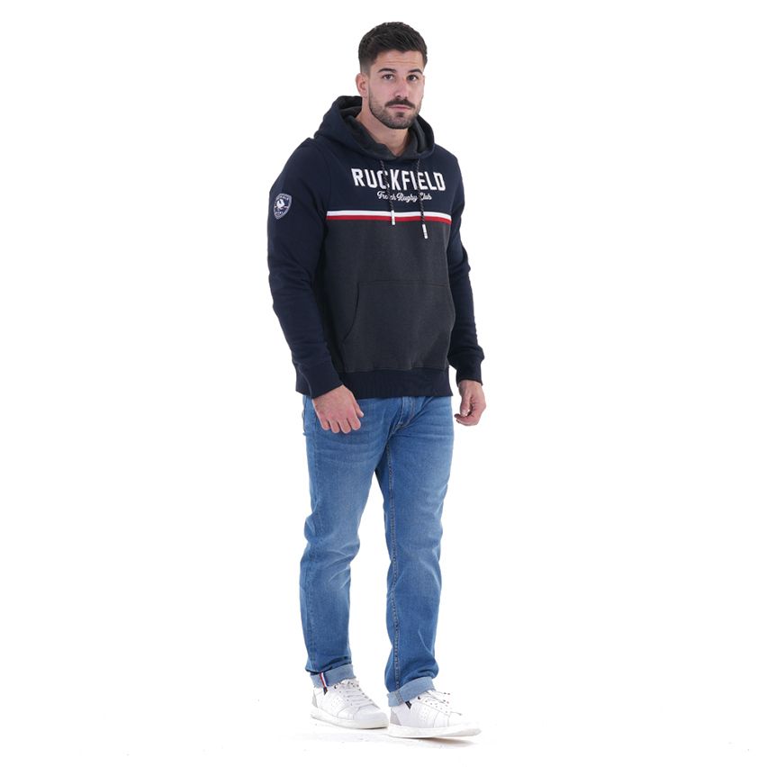Felpa Con Cappuccio French Rugby Club Blu Navy - Ruckfield