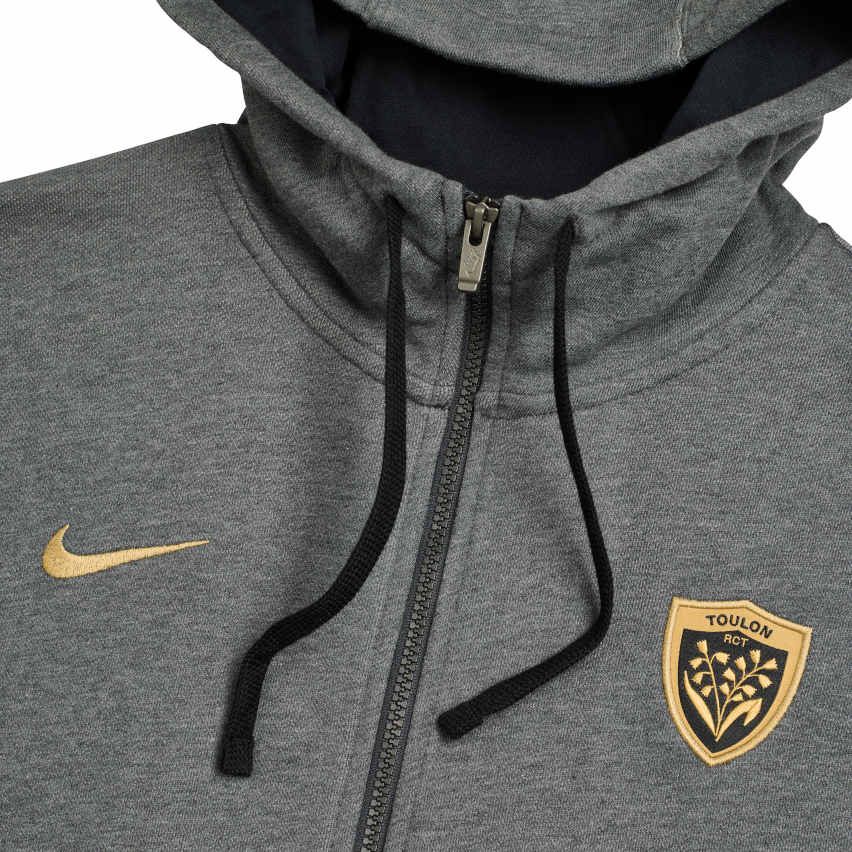 Felpa con Cappuccio RC Toulon Grigia Coppa Europa 2024/2025 - Nike