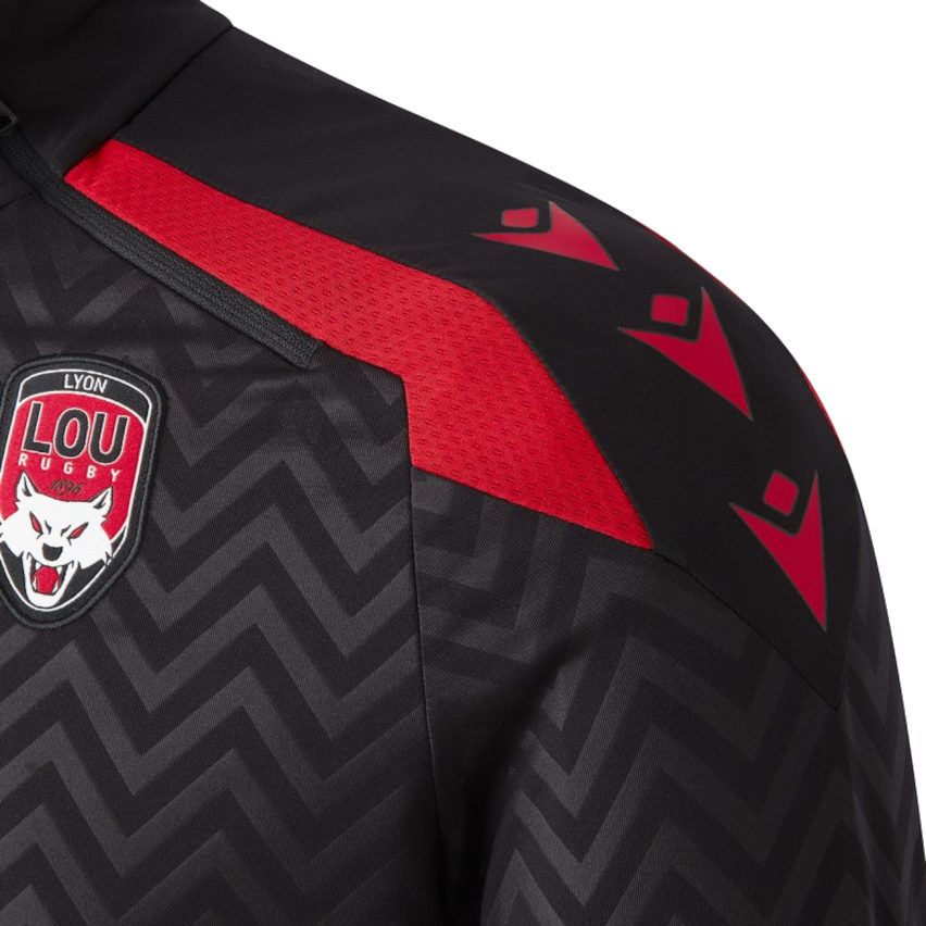 Felpa Rugby 1/4 Zip Allenamento Lyon LOU RUGBY - MACRON