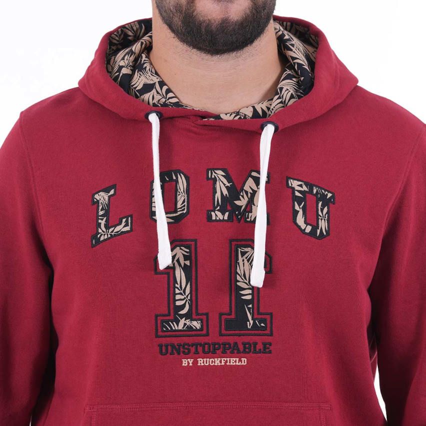 Sweat A Capuche JONAH LOMU Rosso Scuro - Ruckfield