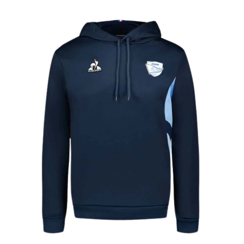 Sweat à capuche rugby présentation Aviron Bayonnais Bleu Marine-Le Coq Sportif