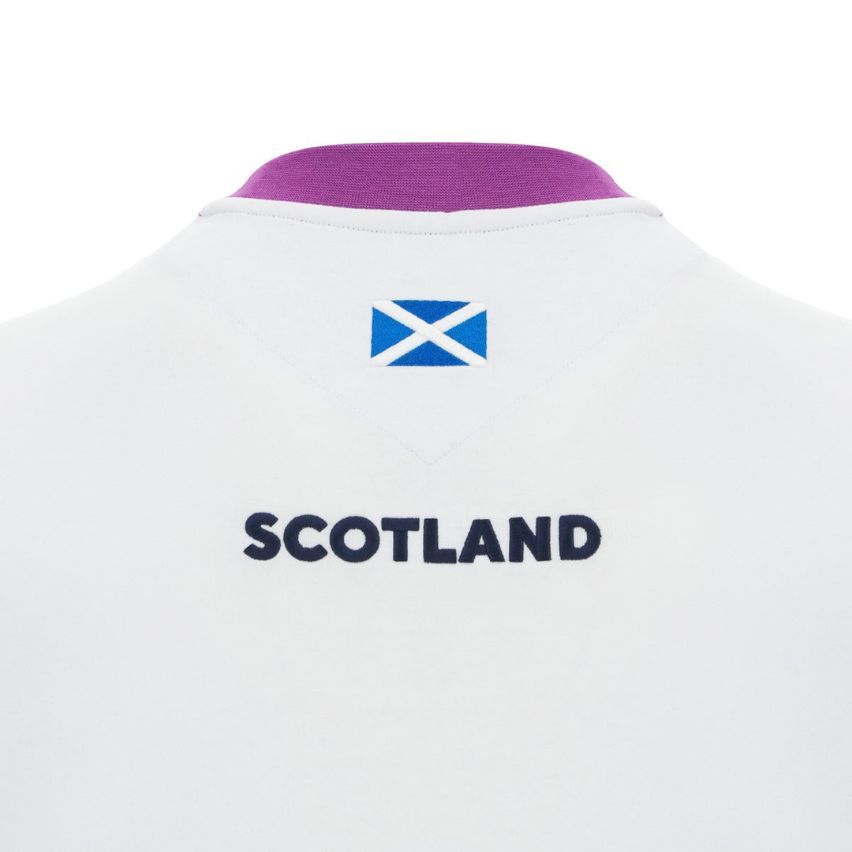 Maglietta Rugby Lifestyle Uomo Scozia Bianca 2025/2026 - Macron