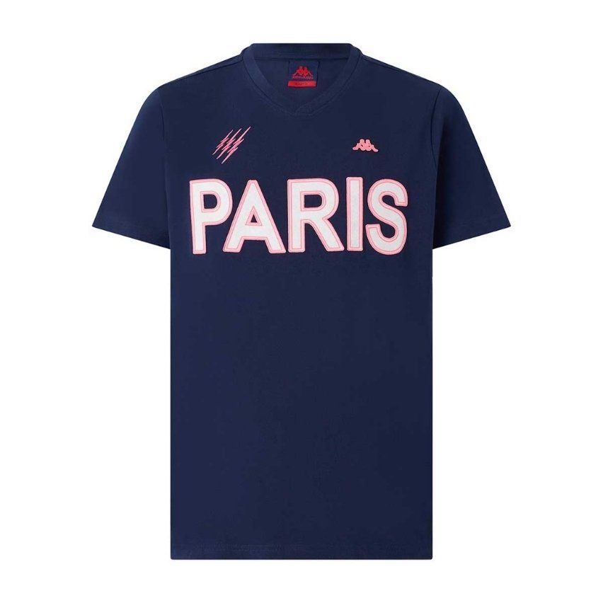 T-shirt Rugby Aude Stade Français Blu Marino 2025/2026 - Kappa