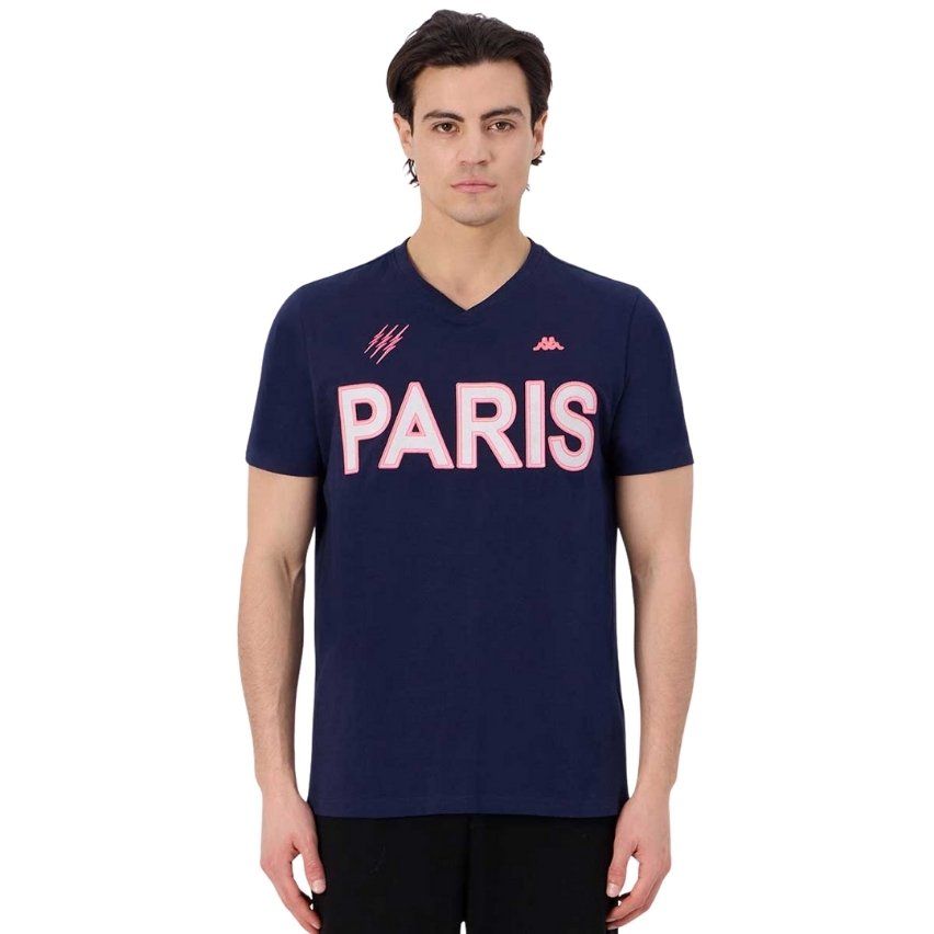 T-shirt Rugby Aude Stade Français Blu Marino 2025/2026 - Kappa