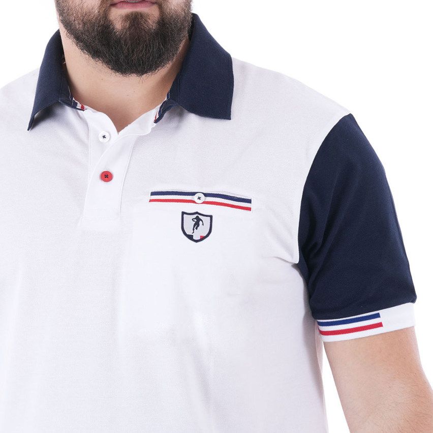 Polo a maniche corte bianco French Rugby Club - Ruckfield