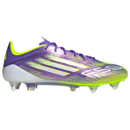 Scarpe Rugby F50 Elite SG Tacchetti Ibridi Tutto Terreno Viola/Verde - Adidas