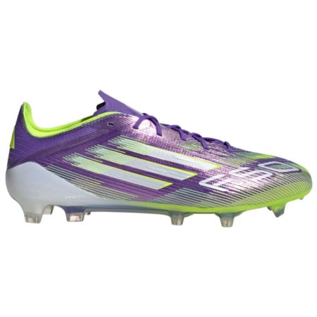 Scarpe Rugby F50 Elite FG Tacchetti Fissi Terreno Asciutto Viola/Verde - Adidas