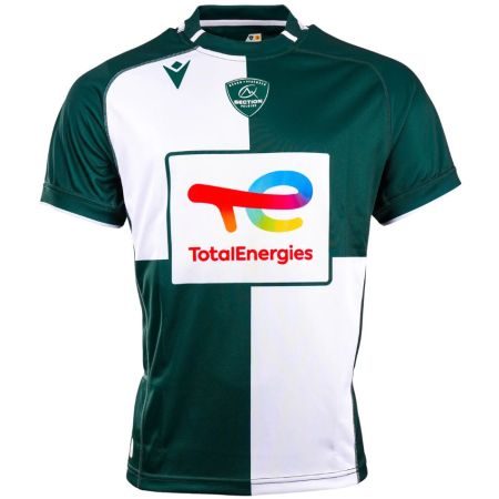Maglia rugby bambino Section Paloise verde bianca Macron 2026/27