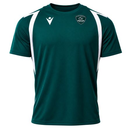 Maglietta allenamento rugby verde Section Paloise Staff bambino Macron vista frontale