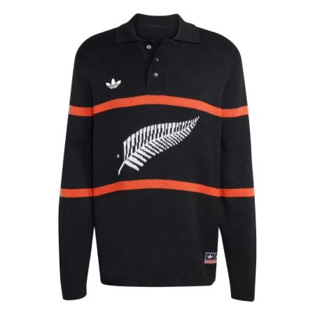 Polo rugby manica lunga adidas Originals All Blacks nero