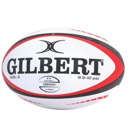 Pallone Rugby Gilbert Match Orion Rosso Taglia 3