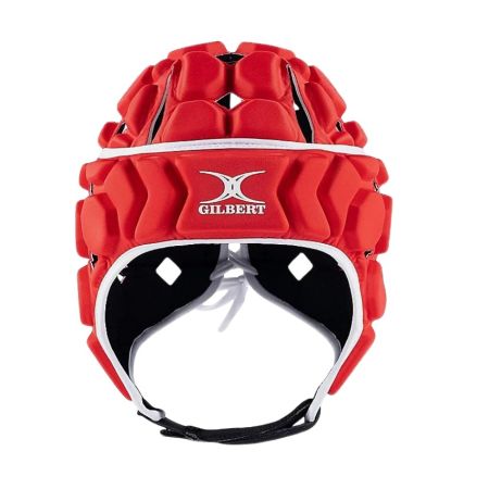 Casco da rugby Gilbert Octane rosso bianco adulto protezione 3*