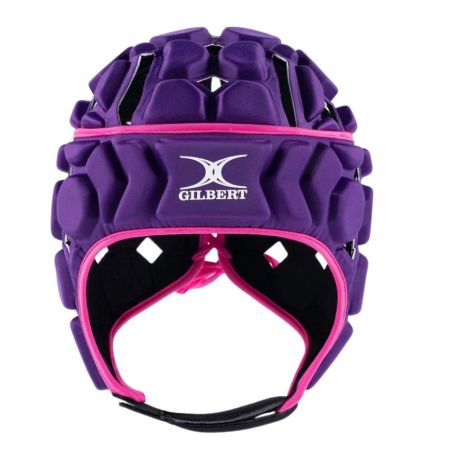 Casco Rugby Gilbert Octane Viola Rosa Protezione Giocatore