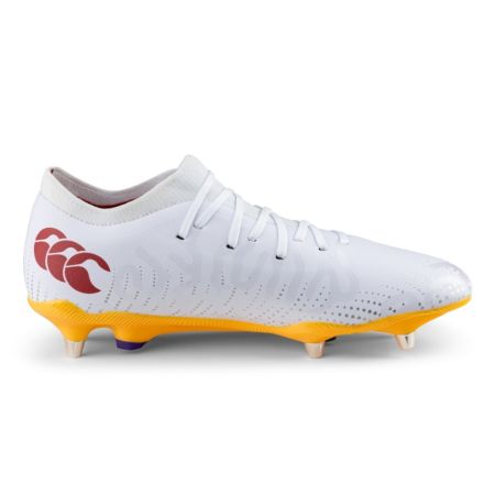 Scarpe da Rugby Speed Infinite Pro SG con Tacchetti Ibridi per Tutti i Terreni Giallo/Bianco - Canterbury