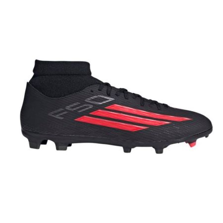 Scarpe Rugby F50 League Mid Tacchetti Stampati Nero/Rosso Tutti i Terreni - Adidas