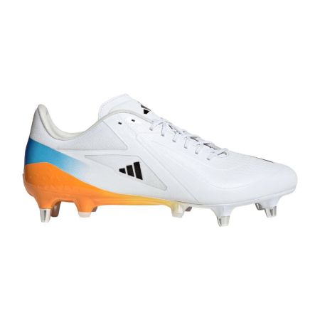 Scarpe rugby Adidas RS15 SG ibride bianco arancione blu vista profilo